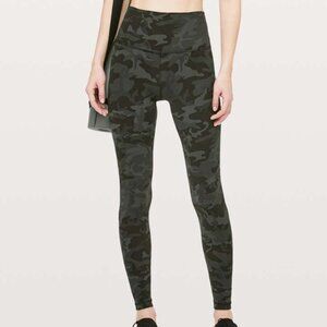 Lululemon Align Pant Full Length 28" Incognito Camo Multi Gator Green
